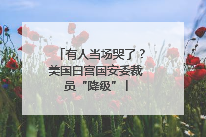 有人当场哭了？美国白宫国安委裁员“降级”