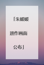 朱媛媛遗作画面公布