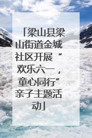 梁山县梁山街道金城社区开展“欢乐六一，童心同行”亲子主题活动