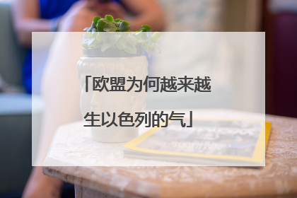 欧盟为何越来越生以色列的气