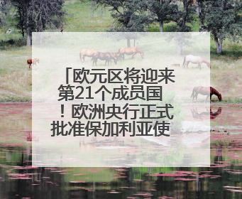 欧元区将迎来第21个成员国！欧洲央行正式批准保加利亚使用欧元