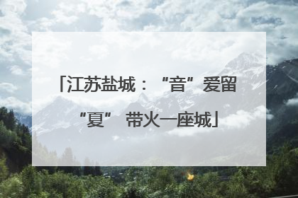 江苏盐城：“音”爱留“夏” 带火一座城