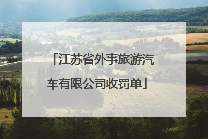 江苏省外事旅游汽车有限公司收罚单
