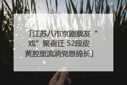 江苏八市京剧票友“戏”聚宿迁 52段皮黄腔里流淌党恩绵长