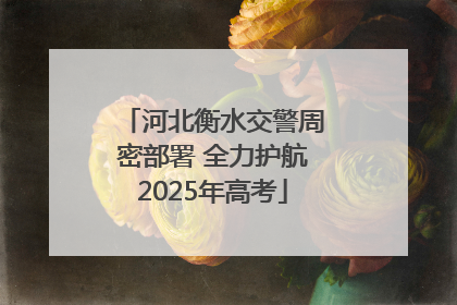 河北衡水交警周密部署 全力护航2025年高考