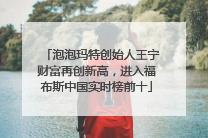 泡泡玛特创始人王宁财富再创新高，进入福布斯中国实时榜前十