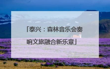泰兴：森林音乐会奏响文旅融合新乐章