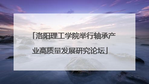 洛阳理工学院举行轴承产业高质量发展研究论坛