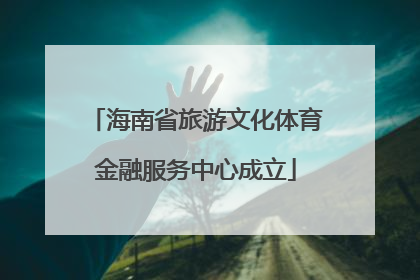 海南省旅游文化体育金融服务中心成立