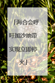 海合会呼吁加沙地带实现立即停火