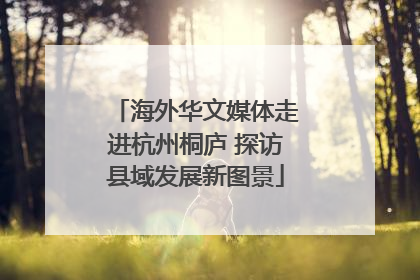 海外华文媒体走进杭州桐庐 探访县域发展新图景