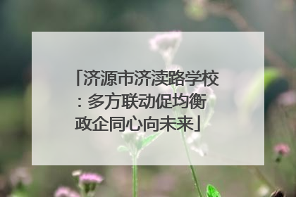 济源市济渎路学校：多方联动促均衡 政企同心向未来