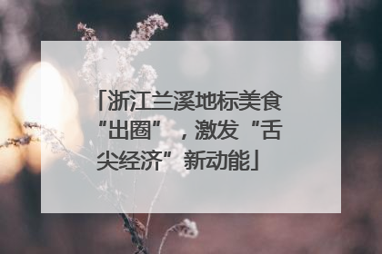 浙江兰溪地标美食“出圈”，激发“舌尖经济”新动能