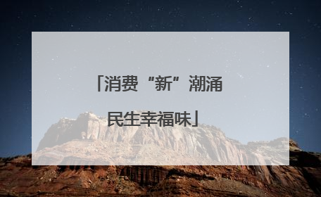 消费“新”潮涌 民生幸福味