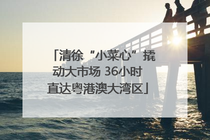 清徐“小菜心”撬动大市场 36小时直达粤港澳大湾区