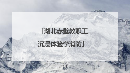 湖北赤壁教职工沉浸体验学消防
