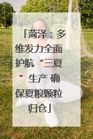 菏泽：多维发力全面护航“三夏”生产 确保夏粮颗粒归仓
