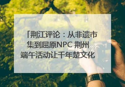 荆江评论：从非遗市集到屈原NPC 荆州端午活动让千年楚文化“破圈”生长