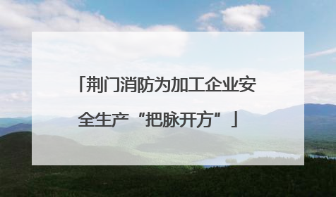 荆门消防为加工企业安全生产“把脉开方”