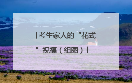 考生家人的“花式”祝福（组图）