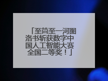 至简至一河图洛书斩获数字中国人工智能大赛全国二等奖！