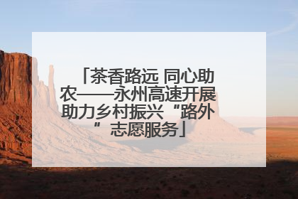茶香路远 同心助农——永州高速开展助力乡村振兴“路外”志愿服务