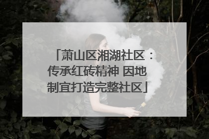 萧山区湘湖社区：传承红砖精神 因地制宜打造完整社区
