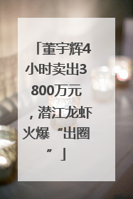 董宇辉4小时卖出3800万元,潜江龙虾火爆“出圈”