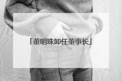 董明珠卸任董事长