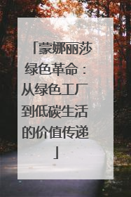 蒙娜丽莎绿色革命：从绿色工厂到低碳生活的价值传递