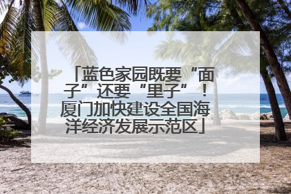 蓝色家园既要“面子”还要“里子”！厦门加快建设全国海洋经济发展示范区