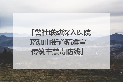 警社联动深入医院 珞珈山街道精准宣传筑牢禁毒防线