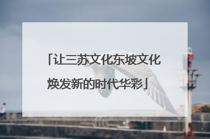 让三苏文化东坡文化焕发新的时代华彩