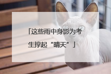 这些雨中身影为考生撑起“晴天”