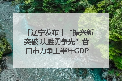 辽宁发布｜“振兴新突破 决胜勇争先”营口市力争上半年GDP增长6%左右