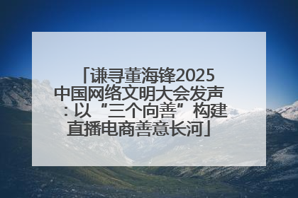 谦寻董海锋2025中国网络文明大会发声：以“三个向善”构建直播电商善意长河