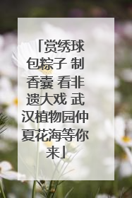 赏绣球 包粽子 制香囊 看非遗大戏 武汉植物园仲夏花海等你来