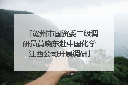 赣州市国资委二级调研员黄晓东赴中国化学江西公司开展调研
