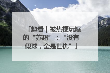 趣看｜被热梗玩爆的“苏超”：“没有假球，全是世仇”