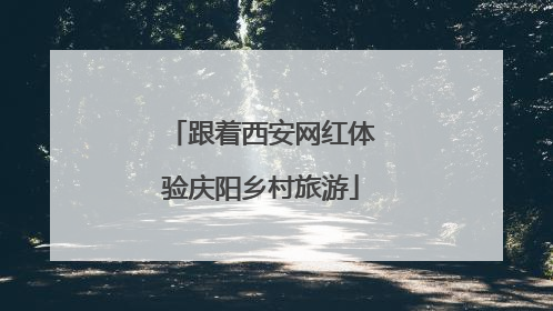 跟着西安网红体验庆阳乡村旅游