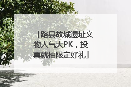 路县故城遗址文物人气大PK，投票就抽限定好礼