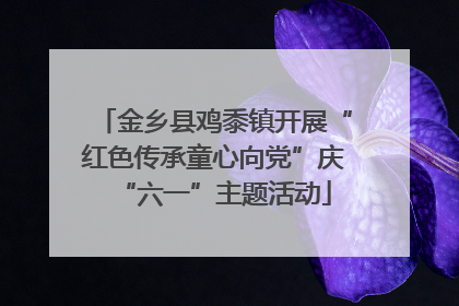 金乡县鸡黍镇开展“红色传承童心向党”庆“六一”主题活动