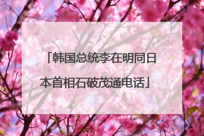 韩国总统李在明同日本首相石破茂通电话