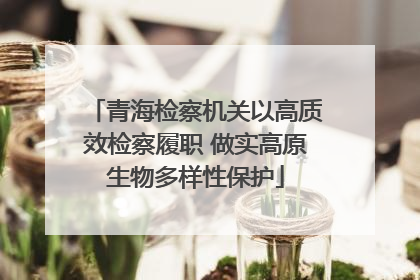 青海检察机关以高质效检察履职 做实高原生物多样性保护