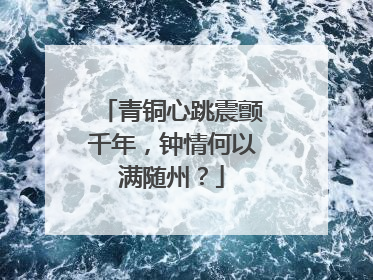 青铜心跳震颤千年，钟情何以满随州？