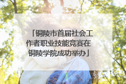 铜陵市首届社会工作者职业技能竞赛在铜陵学院成功举办