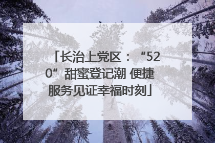 长治上党区：“520”甜蜜登记潮 便捷服务见证幸福时刻