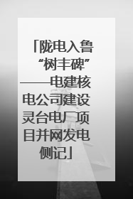 陇电入鲁“树丰碑”——电建核电公司建设灵台电厂项目并网发电侧记
