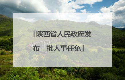 陕西省人民政府发布一批人事任免