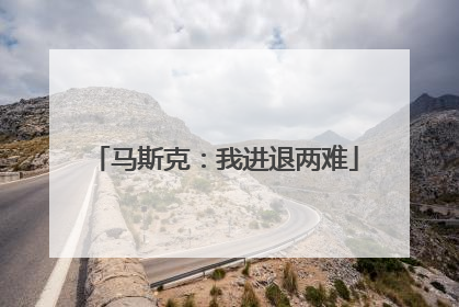 马斯克：我进退两难